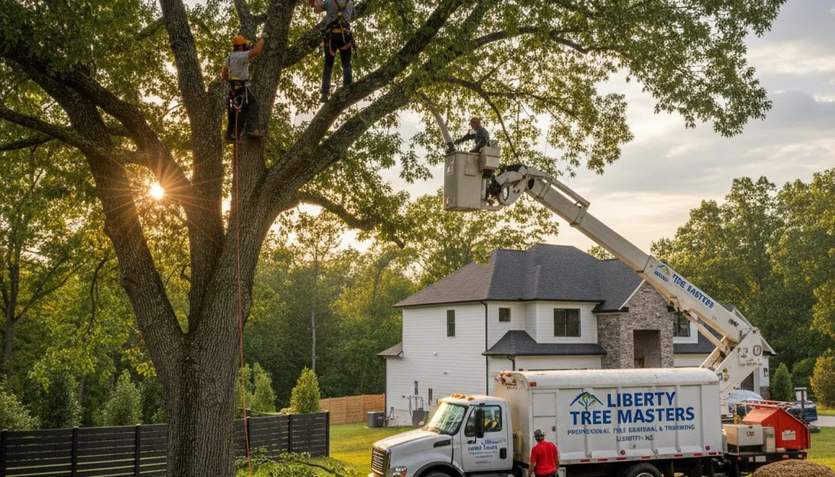 Professional tree removal service in Burlington, NC clearing hazardous trees safely